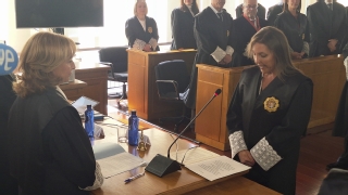 La magistrada durante el acto de jura/promesa como presidenta de la Audiencia Provincial de Soria